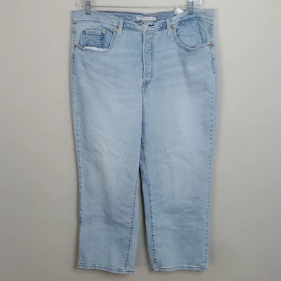 Levi's Jeans Levis Ribcage Straight Light Wash Jeans Size 8w